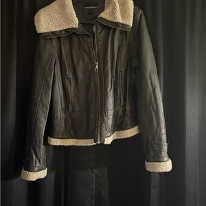 Women's Shearling Lined Leather Jacket